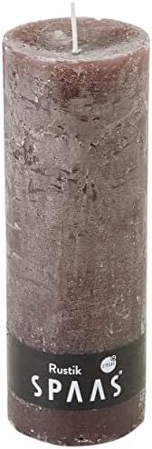 Spaas Rustic Unscented Pillar Candle 68/190 mm, ± 95 Hours, White