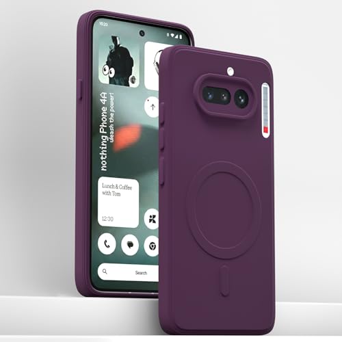 Image of Pikkme Back Cover for Nothing Phone 4a 5G Soft Matte Silicone Mag-Safe Design (Mag-Safe Not Support) Camera Protection | Slim Fit Bumper Cover (Purple)