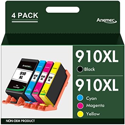 910XL Ink Cartridges Combo Pack Replacement for HP Ink 910 XL Compatible with OfficeJet Pro 8020 8025 8028 8035 8030 8010 8015 8018 8022 Printer (1 Black,1 Cyan,1 Magenta,1 Yellow)