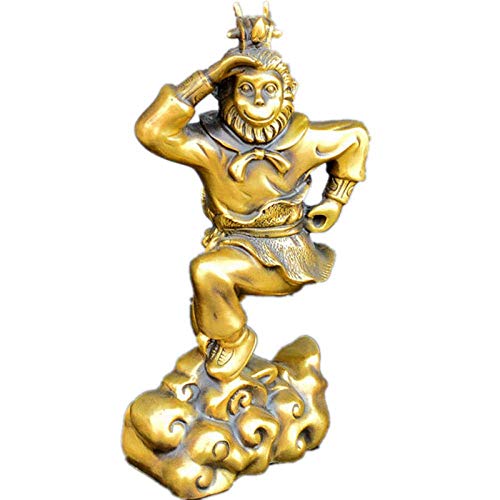 Singe en laiton H3TF5J, statuette en cuivre pour décorer un bureau zen