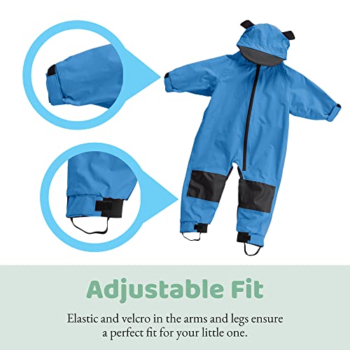 Image of Cuddle Club Kids Toddler Snow & Rain Suit - Muddy Buddy Waterproof Coverall One Piece Weather Resistant Baby Jacket
