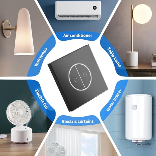 Interruptor Inteligente Tuya Wifi de panel de vidrio táctil universal y elegante 8