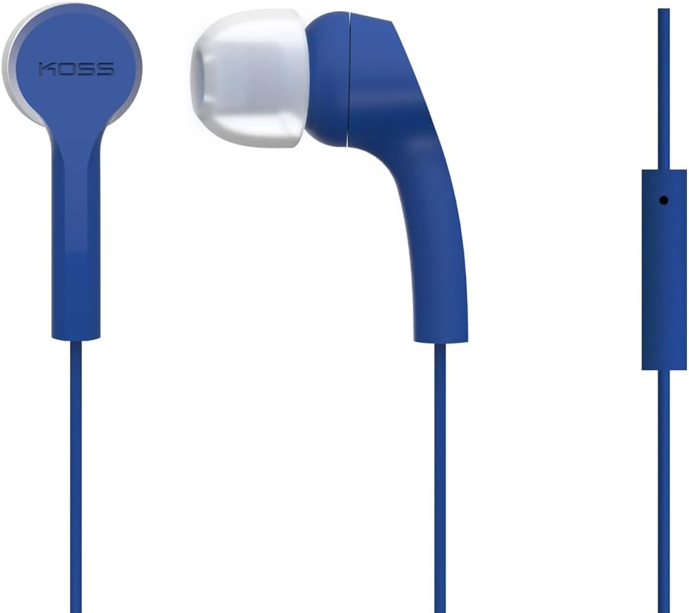 Koss KEB 9i In Ear Headphone for iPhone/iPad/iPod/MP3 Players/Samsung/Smartphones - Blue