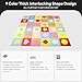BalanceFrom 36-Pack 12x12 Inches EVA Interlocking Foam Play Tile Mat, Multicolored – 0.4-Inch Thick Non-Slip Puzzle Flooring for 36 Square Feet in Playroom, Nursery, or Playpen at Home