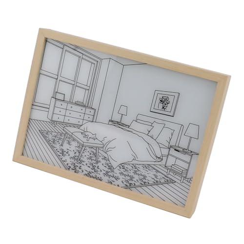 lvifloae Leuchtendes Bild, 3DRahmen, Kunst, beleuchtetes geml Wanddekoration, LEDbeleuchtete Wandkunst, beleuchtetes, Lichtschatten fr Schlafzimmer, Wohnzimmer (Modell 1)