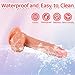 6.3 Inch Realistic Thin Dildo for Beginners, Soft Skinny Dildo Mini Anal Dildo with Balls & Strong Suction Cup, Silicone Slim Small Dildo Fake Penis Sex Toys for Women Gay G-Spot & Anal Play