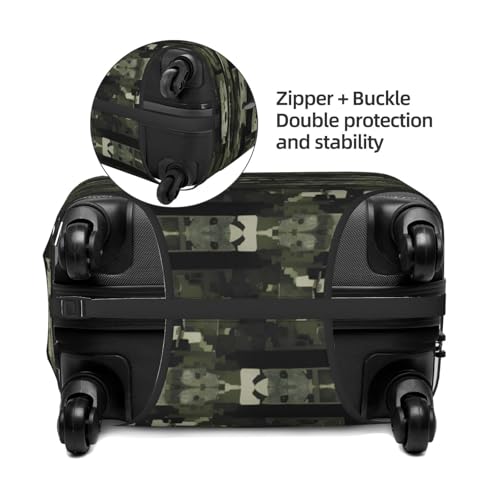 Digital Camo Print Luggage Suitcase Cover Protector Luggage Washable Covers With Concealed Zipper4