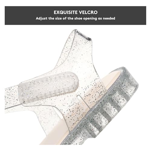 Jelly Sandals for Girls,Closed Toe Princess Costume Summer Dress Shoes Fisherman Water Beach Rubber Sole Flat Sandals for Toddler Little Kid Big Kid3