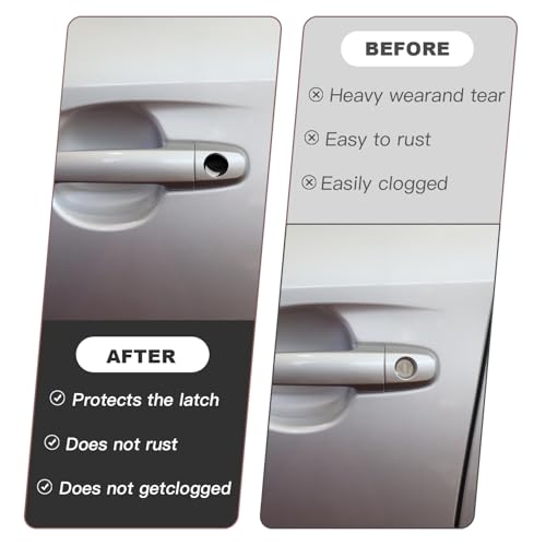 ONISMEZ 8Pcs Car Door Lock Cover,Car Door Lock Keyhole Cover,Universal Keyhole Decal Protector Sticker,Car Decoration Dccessories Fit for Cars,Trucks,SUVs(Black)