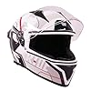 Royal Enfield Roadster Full FACE GEO CAMO Helmet|ISI & DOT Certified|Scratch Resistant Visor|High Impact ABS Shell|High Density EPS Liner|3 Intake Ports & 2 Exhaust|Micrometric Lock White (L) 60 CM