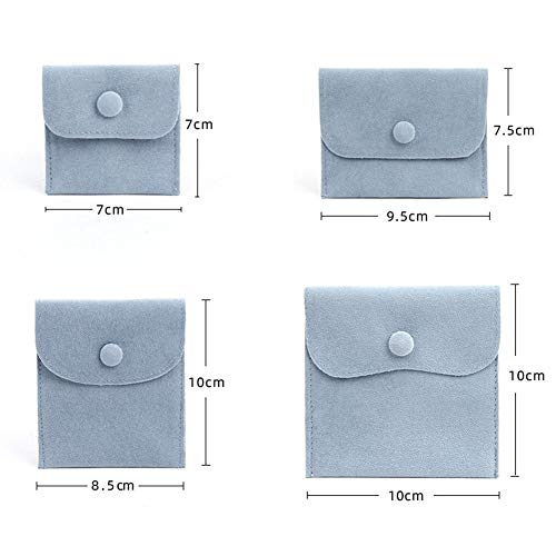 Evita arañazos con estas bolsas de joyería de terciopelo con botón protector 7