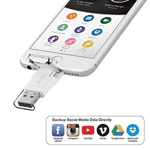 [Photofast] Gigastone 32Gb Iphone Flash Drive, Lightning And Pc Usb 3.0, Super App For Ios Ipad, Backup Facebook Instagram Dropbox Google Drive Contacts 4K Video Music, Full Iphone Backup #TOP1