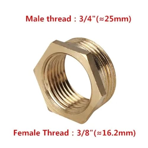 Conector hexagonal de latón BSP macho a hembra para mangueras y tuberías 5