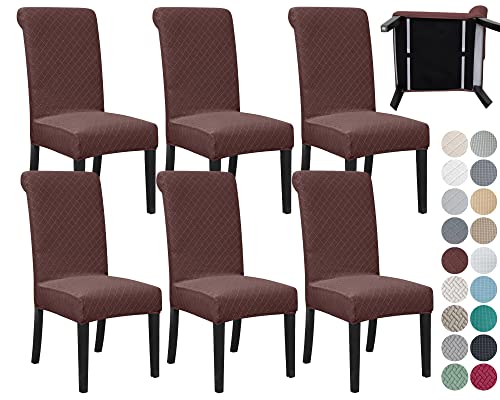 Juego de 2 fundas elásticas lavables para sillas de comedor, con cinturón de seguridad, protector extraíble, color crema