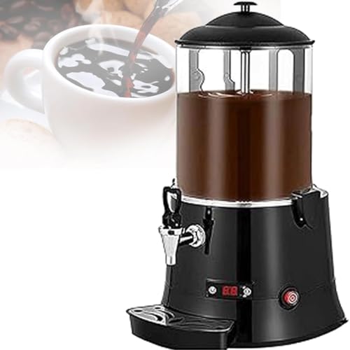 DFEDHF Hot Chocolate Dispenser Machine,Commercial Chocolate Fountain,Electric Chocolate Beverage Making Machine,30~90? Adjustment Chocolate Tempering Machine for Heating Coffeeilk (10L)
