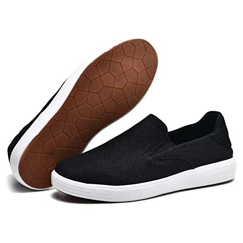 Image of konhill Mens Slip On Loafers Sneakers - Casual Knit Walking Shoes for Men, Lightweight Breathable Memory Foam Boat Shoes, Comfortable Slip-On Driving Loafers for Work Travel Beach