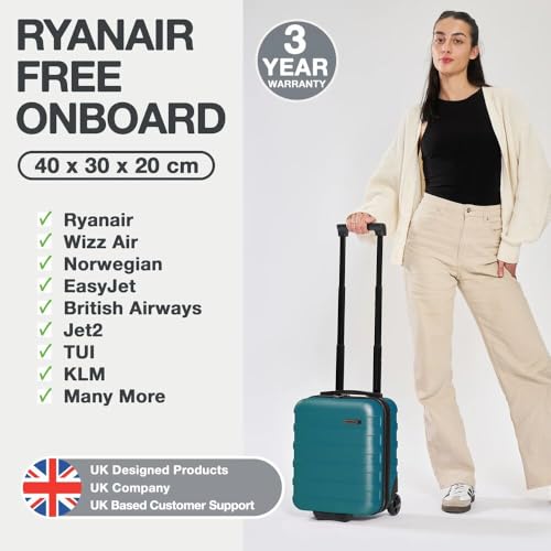 Cabin Max Anode Walizka kabinowa 40x30x20 cm Bagaż podręczny odpowiedni dla Wizzair, Vueling, Volotea, Easyjet, Eurowings Pod siedzeniem (30L 40 x 30 x 20 cm)