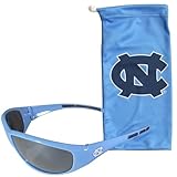 NCAA North Carolina Tacones de Tar, Juego de Gafas de sol y bolsa para adultos, color azul
