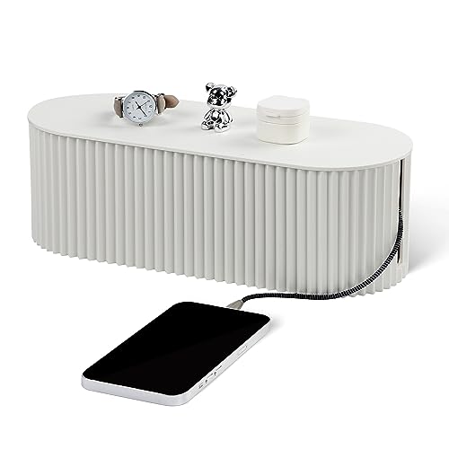 Boîte de rangement de câbles grande taille pour multiprise blanche
