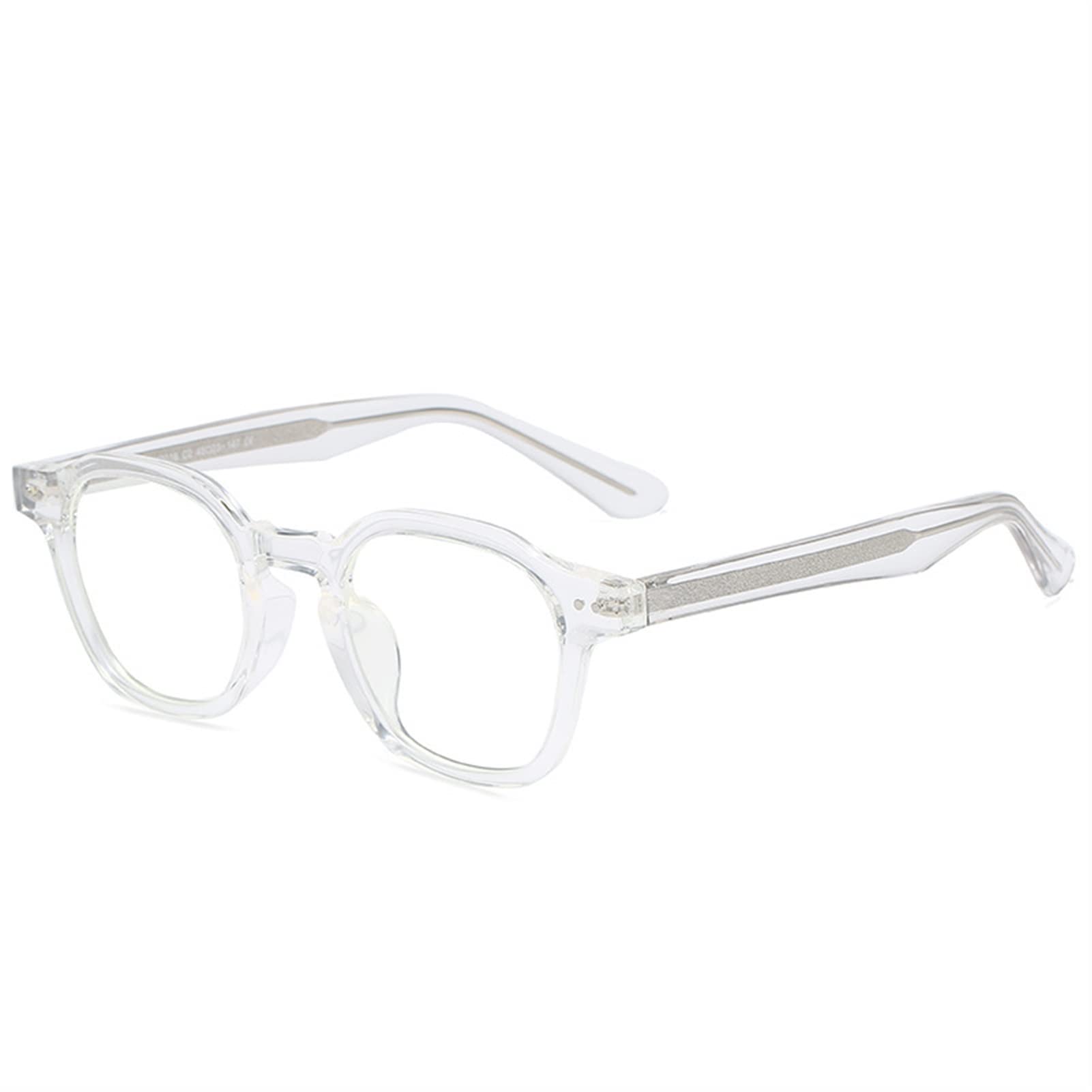 Lunette Anti Lumiere Bleue Computer Glasses Verres d'ordinateur Verres de Jeu Carré irrégulier Anti-Bleu Clair Miroir Plate rivete Cadre Bleu lumière bloquante Lunettes