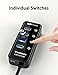 vantisan Powered USB 3.0 Hub, USB Extension 4-Port USB Hub Splitter (4 USB 3.0 Data Ports+1 Smart Charging Port) with 5V/3A Powered Adapter and Individual ON/Off Switches