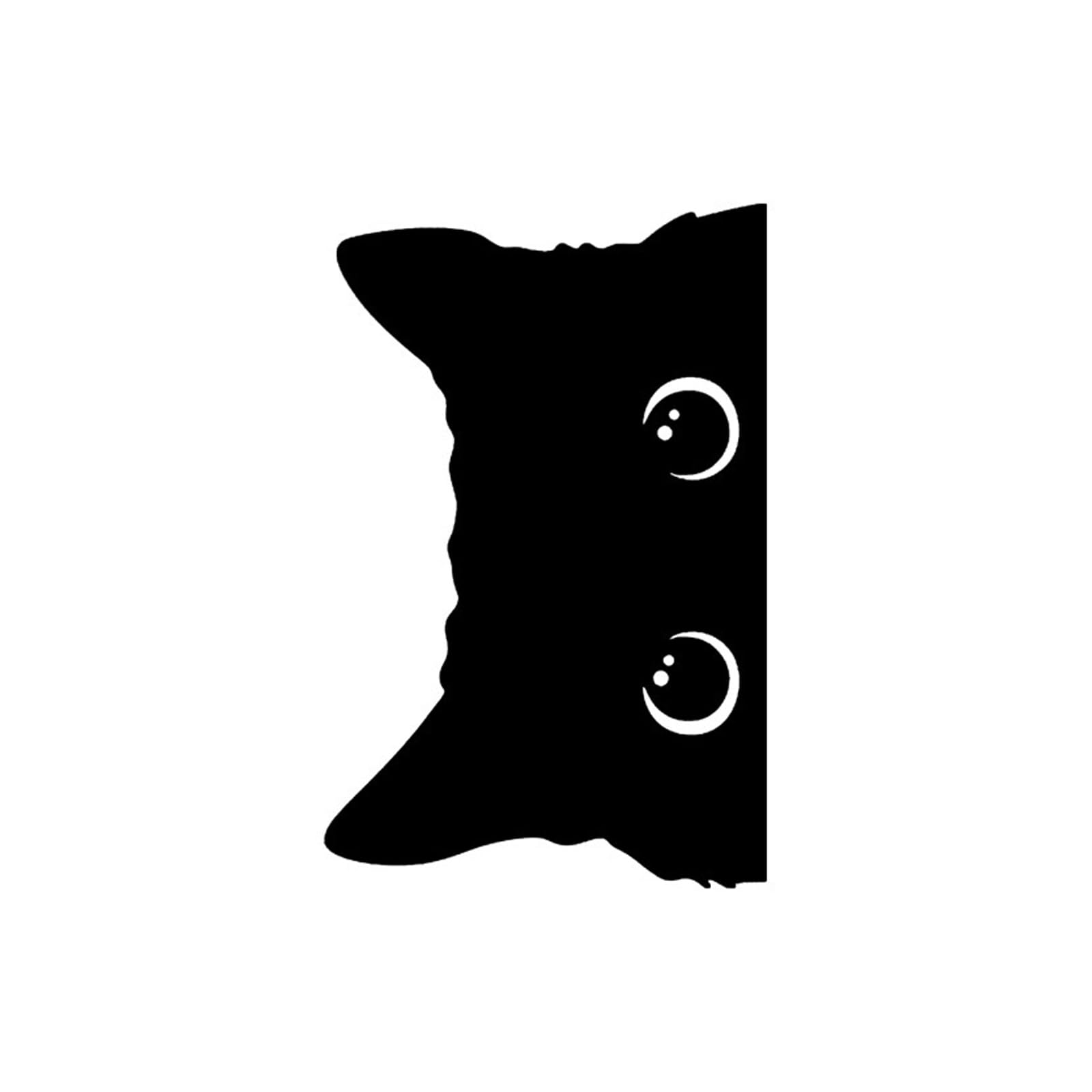 Car Exterior Decoration Waterproof Sticker Car Bumper Sticker Funny Peeking Cats 5.9x3.8inch for Truck Driver Decoration