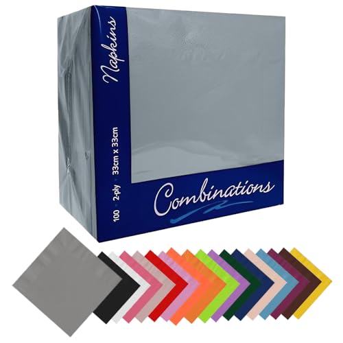 IZMAH Lot de 100 serviettes en papier de soie jetables, douces et résistantes - 2 plis - Pour toutes les occasions - Nettoyage des déversements, vaisselle,...