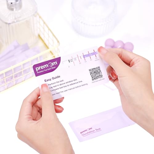 Premom Quantitative Ovulation Predictor Kit: 25 Ovulation Test Strips + 5 Pregnancy Test Strips Combo, with Smart Digital Ovulation Reader App - Accurate Numerical LH Tests