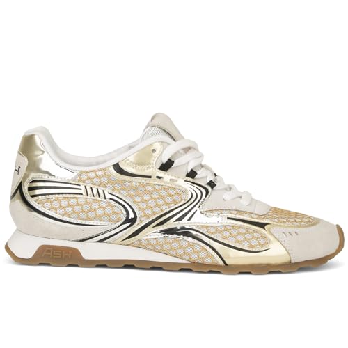 ASH Sneaker Kabuki Suede   Silver/Gold, Plata Oro, 36 EU