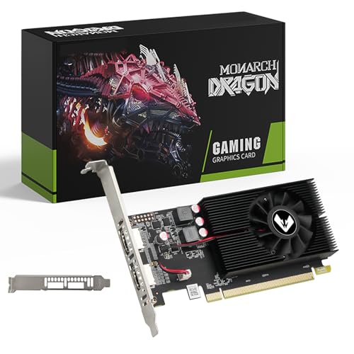 MOUGOL AMD Radeon R5 230 Low Profile Graphics Card, 2GB DDR3 64 Bit with Dual HDMI Video Card PCI Express x16 1.1 Small Form Factor Computer GPU