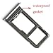 SIM Card Tray Holder Slot Replacement with Waterproof Gasket for Samsung Galaxy S8 G950 and S8 Plus G955 (Silver)