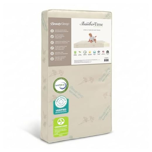 Simmons Kids SlumberTime Naturally 2-Stage Premium Plant-Based Soy Foam Baby Crib Mattress & Toddler Mattress - Waterproof - GREENGUARD Gold & CertiPUR-US Certified - Ideal Firmness - Made in USA