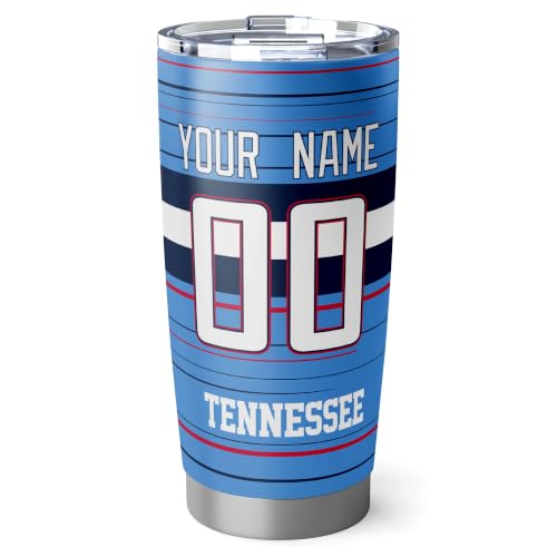 Image of Tennessee Tumbler 20oz Travel Mug Gifts Custom Name Number
