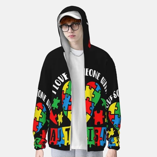 Autism Awareness Unisex Sun Protection Hoodie Shirt Long Sleeve Jacket For Outdoor Hiking4