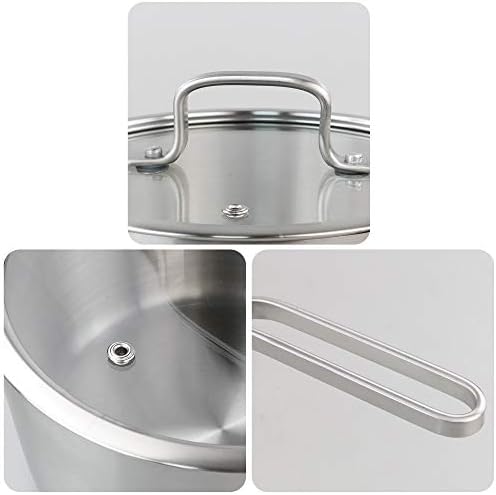 Fosly 2 Liter Milk Pan Pot, Small Milk Pan with Lid, Stainless Steel Saucepan, 18cm
