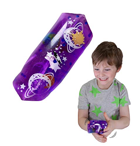 Wiggly Jiggly - El Espacio de Deluxebase. Juguete de Serpiente de Agua Grande y súper Blando con Figuras del Espacio. Juguetes sensoriales Ideales para el Autismo y el TDAH