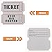 Alipis Numbered Raffle Tickets 100 Pack Grey Party Game Tickets for Events Carnivals Fundraisers and Holiday Drawings