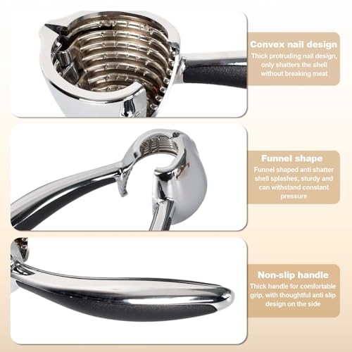 Nutcracker Heavy Duty,Nut Crackers for All Nuts Walnut Cracker for Pecans Hazelnut Walnuts Plier Opener Kitchen Tool Heavy Duty Non-slip Handle - Image 6