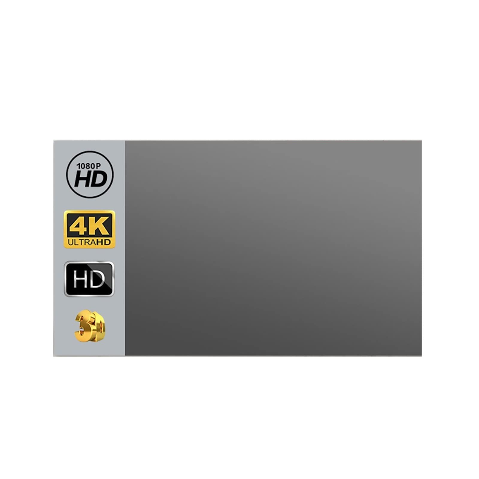 Ekran projektora, Przenośny ekran projektora o wysokiej jasności 16:9 metalowa kurtyna świetlna 84 100 120 133 150 cali domowe biuro na zewnątrz 4K(100 inch)
