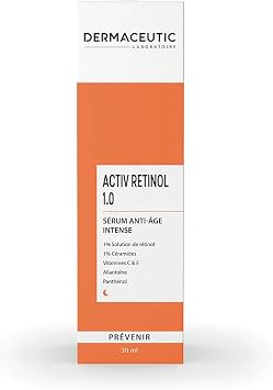 Dermaceutic Activ Retinol 1.0 - Age defense serum high strength - Face serum with Retinol and Vitamin C/E - 30ml