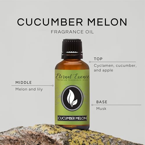 Image of Eternal Essence Oils Cucumber Melon 30ml Premium Fragrance Oil - for Candle, Soap Making, Aromatherapy, Diffusers, Home Care, & Humidifiers
