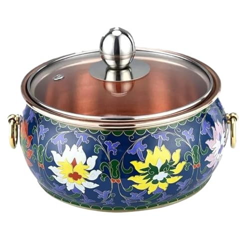 Olla China para Hot Pot Inducción Cobre 16cm Azul miniatura 1