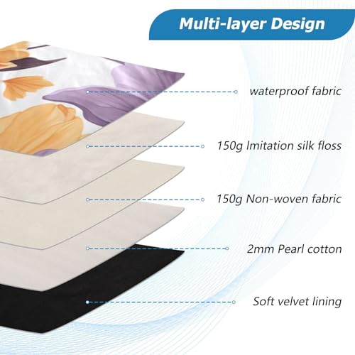 Funda para portátil de 13-14 pulgadas con acuarela floral miniatura 4