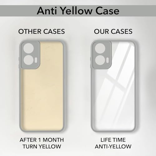 Image of Jkobi Ultra-Hybrid Back Cover Case for Motorola Moto G35 5G (Lifetime Anti Yellow | Anti Scratch | Crystal Clear Shockproof)