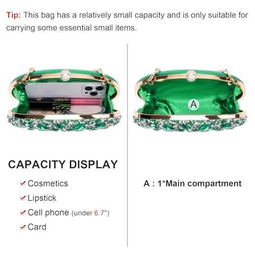 Image of RNIEGA Rhinestone Clutch Purses for Women Evening Wedding Formal Party Purses Crystal Diamond Glitter Sparkly Handbag