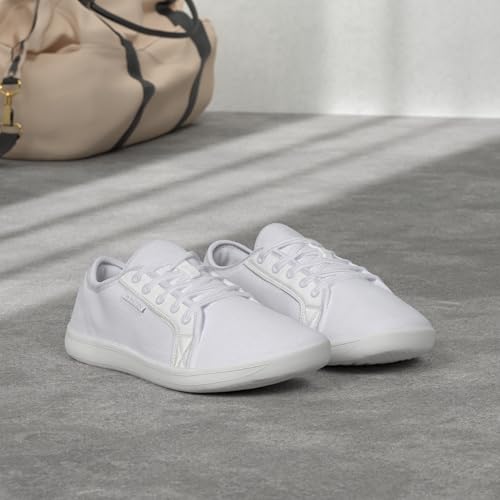 WHITIN Women's Canvas Barefoot Shoes | Wide Width Minimalist Sneakers | Classic Fit Low Top2
