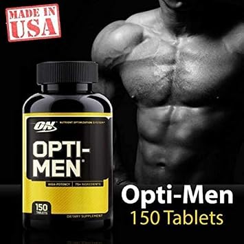 Optimum Nutrition Opti-Men و Vitamin C و Zinc و Vitamin D و E و B12 for Immune Support Mens Daily Multivitamin Supplement، 150 Count (Packaging May Vary)