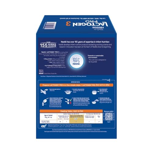 Image of Lactogen Pro 3, Follow-Up Formula with Iron, Whey Protein and Omega 3, After 12 Months Up to 18 Months, Bag-in-Box Pack, 1.2 kg (3 Units*400g)