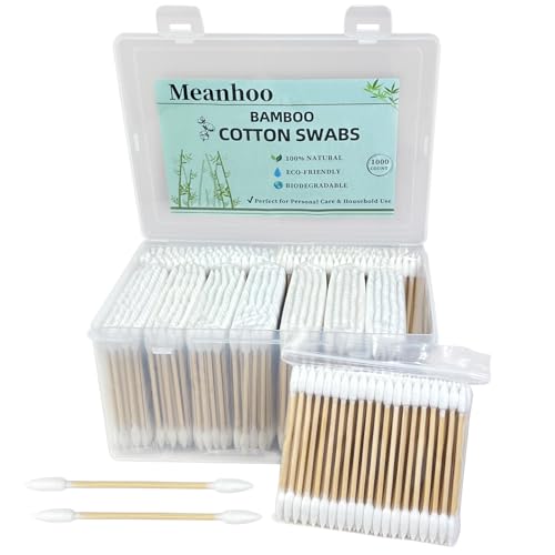 Image of Cotton Swabs for Precision Cleaning, Organic Tips 1000 Count | Pointed Cotton Swabs With Bamboo Sticks For Makeup Fixes, Nail Cleanup, Crafts, Travel Kits, And Small-space Detail Cleaning