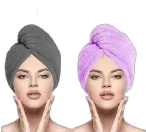 Image of Hair Towel Wrap Turban Microfiber, Hair Drying Towels Quick Dry Hair Hat Drying Shower Head Towels Wrapped Bath Cap Anti Frizz Hair Care Dryer Towel for Women Girl Wet /Long /Curly /Thick Hair